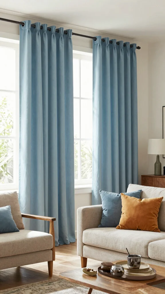 13 Living Room Curtain Ideas for Length Fabric and Every Window Style - 7. Eco-Friendly Cotton Curtains for Versatility 1