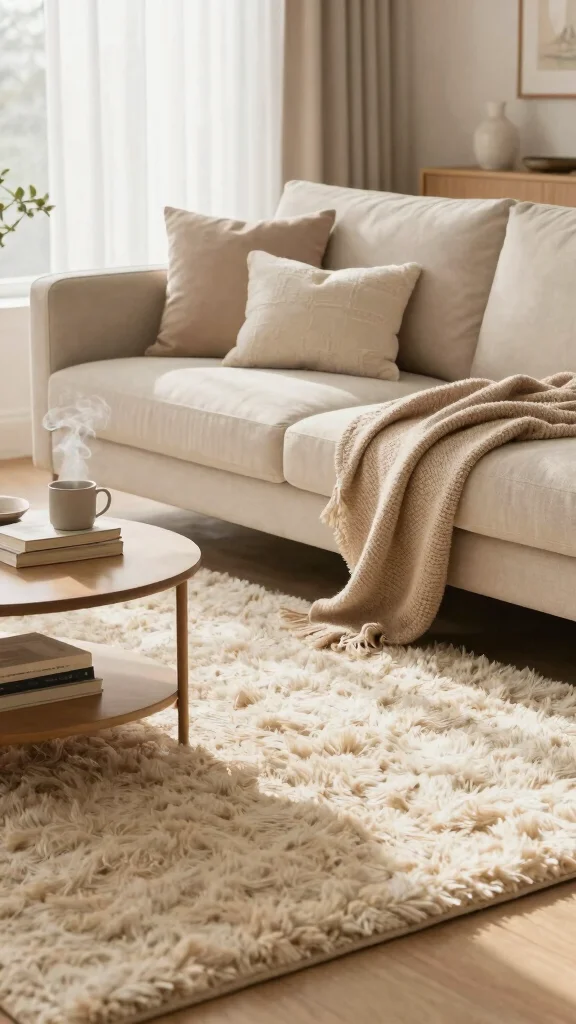 13 Living Room Rug Suggestions for Every Style, Color, and Layout - 3. Cozy Textured Rugs 1