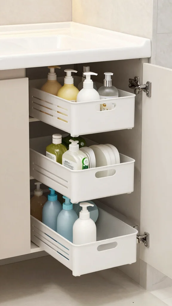 13 Small-Space Bathroom Ideas That Feel Bigger Than They Are - 10. Use Under-sink Storage 1