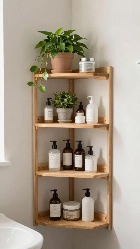 13 Small-Space Bathroom Ideas That Feel Bigger Than They Are - 11. Utilize Corner Spaces 1