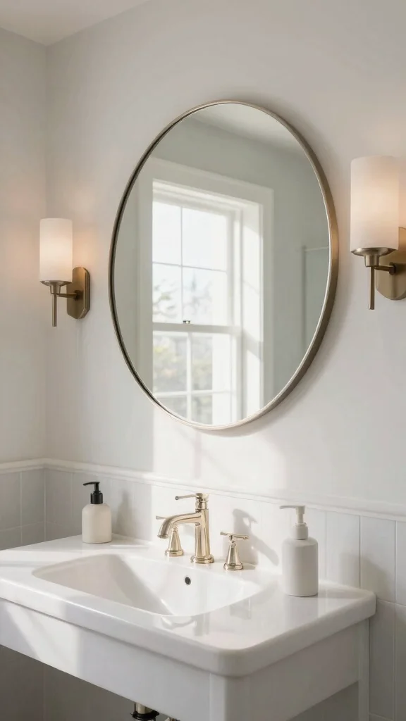 13 Small-Space Bathroom Ideas That Feel Bigger Than They Are - 2. Use Large Mirrors to Reflect Light 1