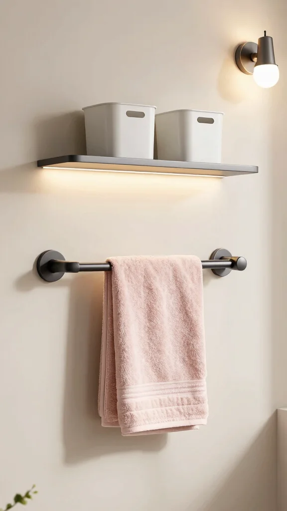 13 Small-Space Bathroom Ideas That Feel Bigger Than They Are - 4. Choose Compact Accessories 1