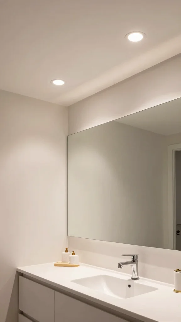 13 Small-Space Bathroom Ideas That Feel Bigger Than They Are - 8. Install Recessed Lighting 1