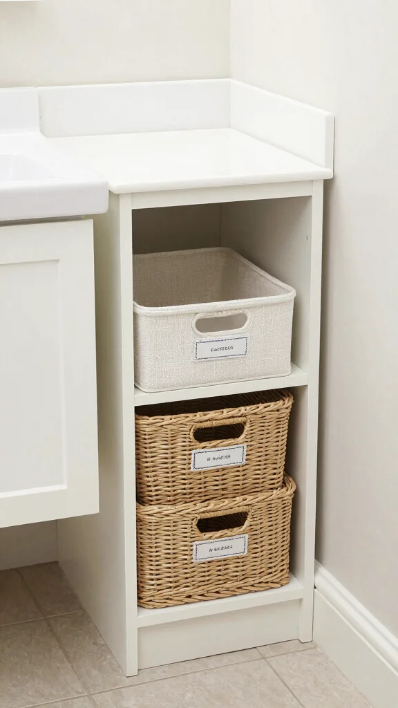 14 Small Bathroom Ideas to Maximize Style in a Tight Space - 12. Use Space Under the Sink Wisely 1