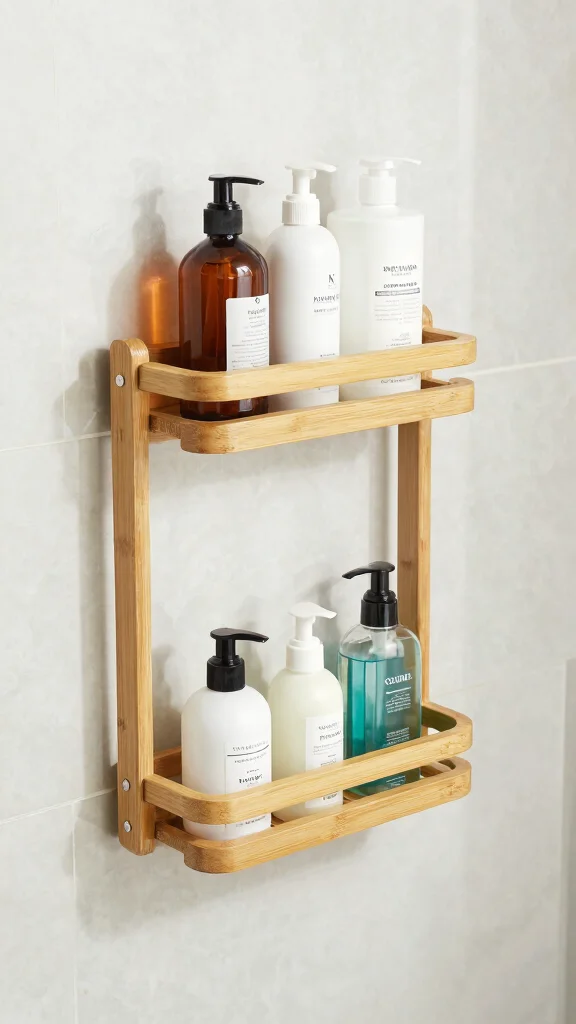 14 Small Bathroom Ideas to Maximize Style in a Tight Space - 13. Select a Stylish Shower Caddy 1