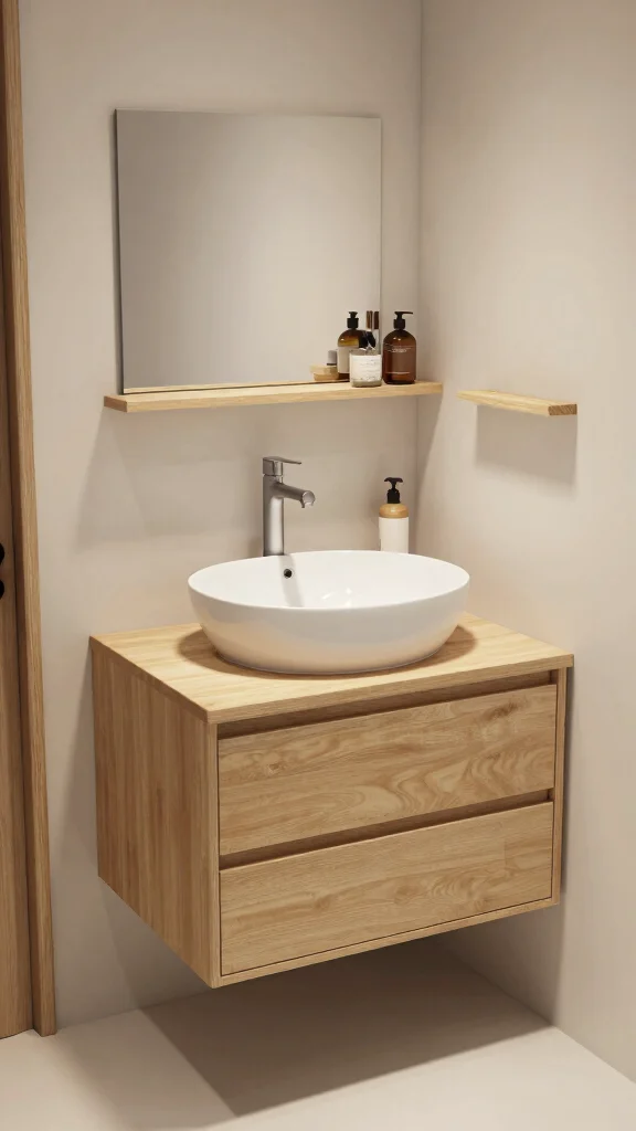 14 Small Bathroom Ideas to Maximize Style in a Tight Space - 4. Install a Compact Vanity 1