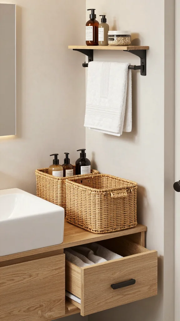 14 Small Bathroom Ideas to Maximize Style in a Tight Space - 6. Implement Smart Storage Solutions 1