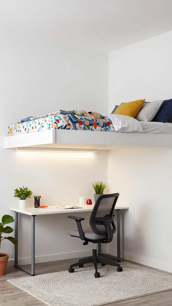 14 Small Bedroom Ideas That Make Every Inch Count - 1. Use a Loft Bed 1