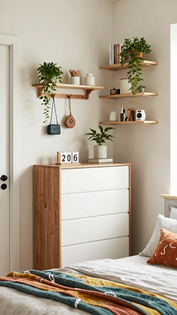 14 Small Bedroom Ideas That Make Every Inch Count - 5. Use Vertical Space Wisely 1