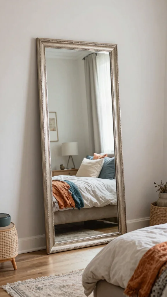 14 Small Bedroom Ideas That Make Every Inch Count - 8. Use Mirrors to Enhance Light 1